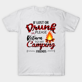 If Lost Or Drunk Wine Please Return To My Camping T-Shirt